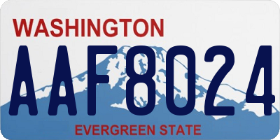 WA license plate AAF8024