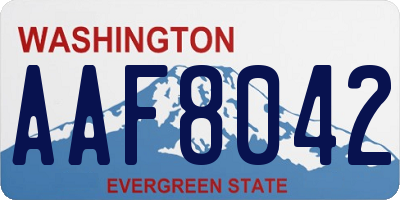 WA license plate AAF8042