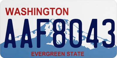 WA license plate AAF8043
