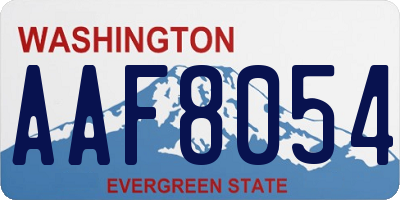 WA license plate AAF8054