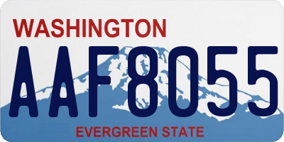 WA license plate AAF8055
