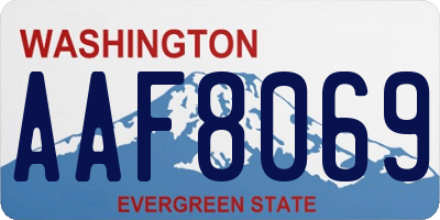 WA license plate AAF8069