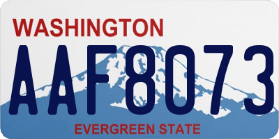 WA license plate AAF8073