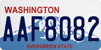 WA license plate AAF8082