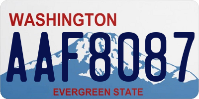 WA license plate AAF8087