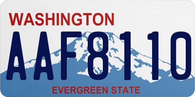 WA license plate AAF8110