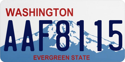 WA license plate AAF8115