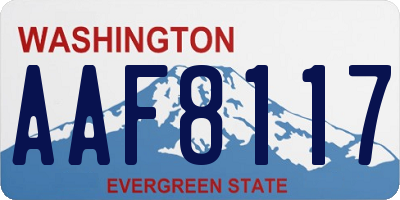 WA license plate AAF8117