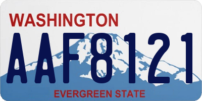 WA license plate AAF8121