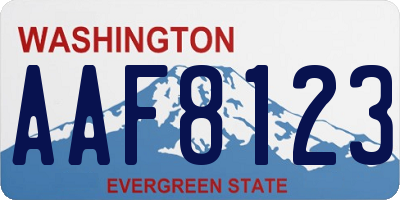 WA license plate AAF8123