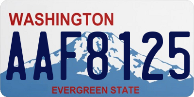 WA license plate AAF8125
