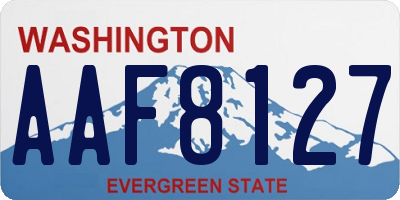 WA license plate AAF8127