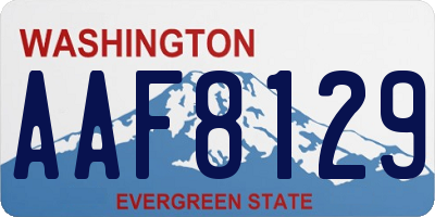 WA license plate AAF8129