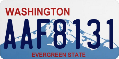 WA license plate AAF8131