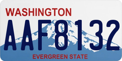 WA license plate AAF8132
