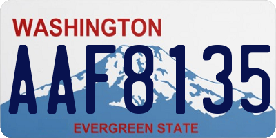 WA license plate AAF8135