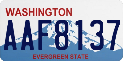 WA license plate AAF8137
