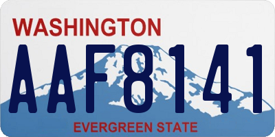 WA license plate AAF8141