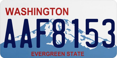 WA license plate AAF8153