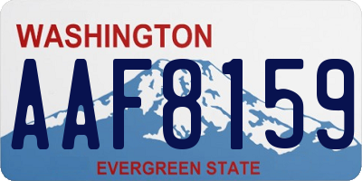 WA license plate AAF8159