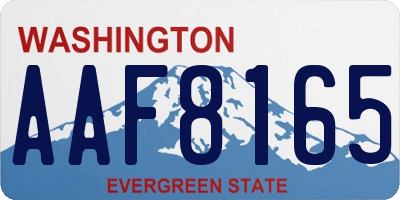 WA license plate AAF8165