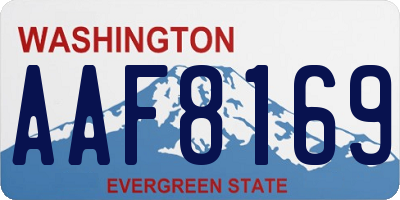 WA license plate AAF8169