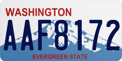 WA license plate AAF8172
