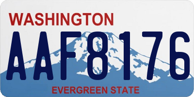 WA license plate AAF8176