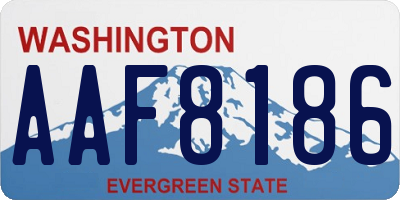 WA license plate AAF8186