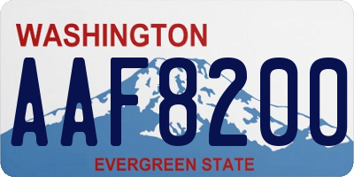 WA license plate AAF8200