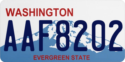WA license plate AAF8202