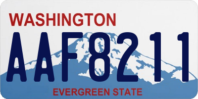 WA license plate AAF8211