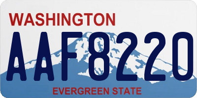 WA license plate AAF8220