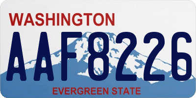 WA license plate AAF8226