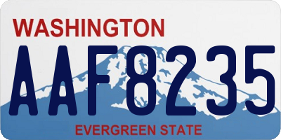 WA license plate AAF8235