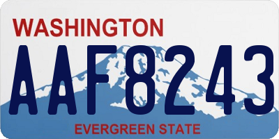 WA license plate AAF8243