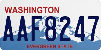 WA license plate AAF8247