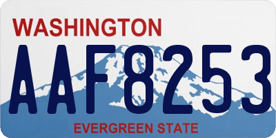 WA license plate AAF8253