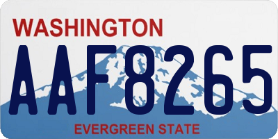 WA license plate AAF8265