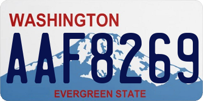 WA license plate AAF8269