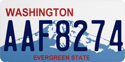 WA license plate AAF8274