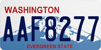 WA license plate AAF8277