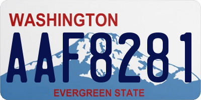 WA license plate AAF8281