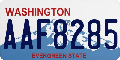 WA license plate AAF8285