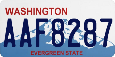 WA license plate AAF8287