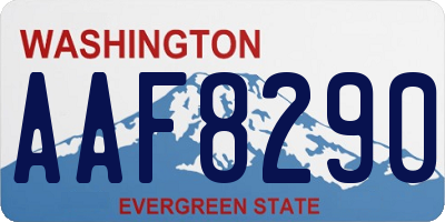 WA license plate AAF8290