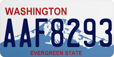 WA license plate AAF8293