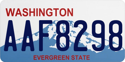 WA license plate AAF8298