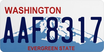 WA license plate AAF8317