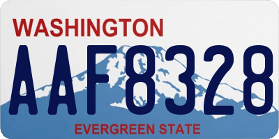 WA license plate AAF8328